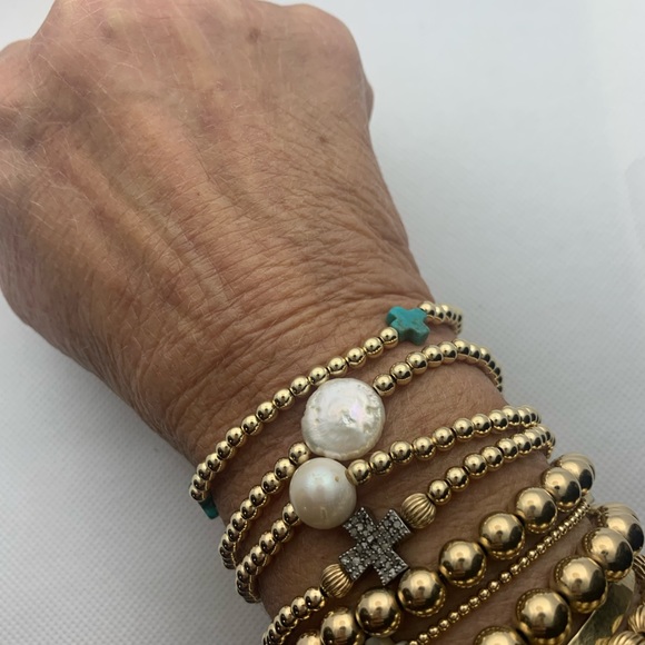 Cross Bracelet- Homemade 14 k gold filled - Picture 5 of 5